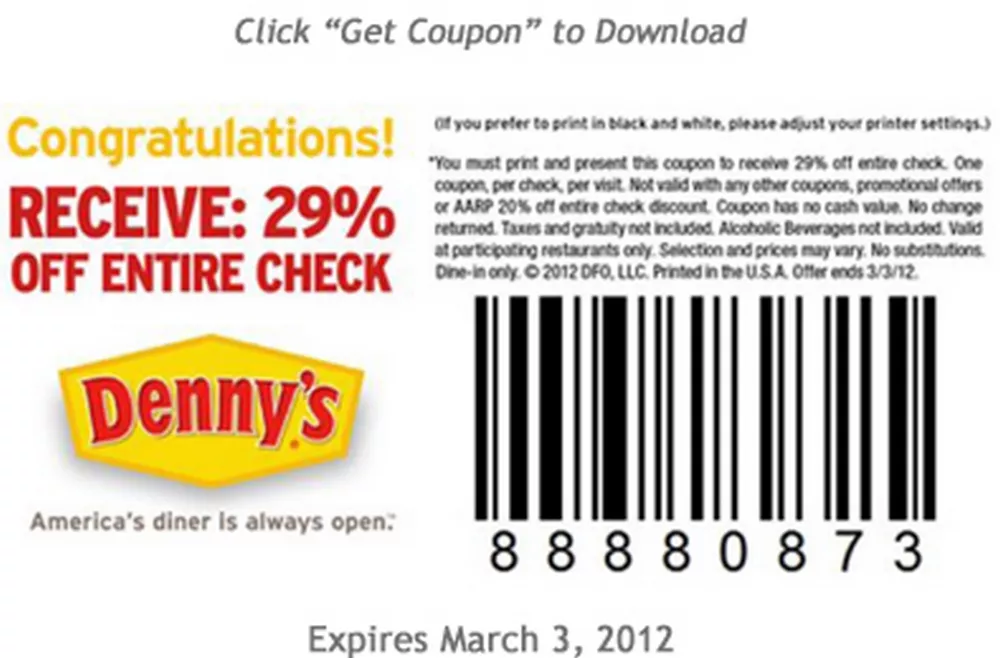 Denny's: How To Get The Most Out Of Your Printable Coupons